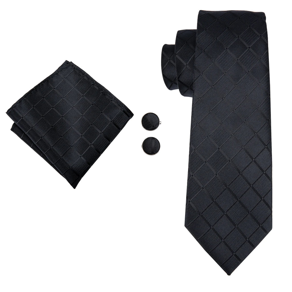 Gravata Seda Xadrez Elegante