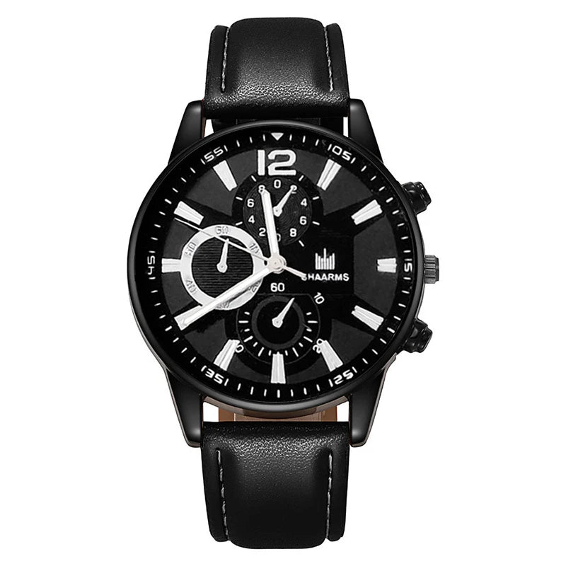 Relógio Minimalista Casual Quartzo Pulseira de Couro