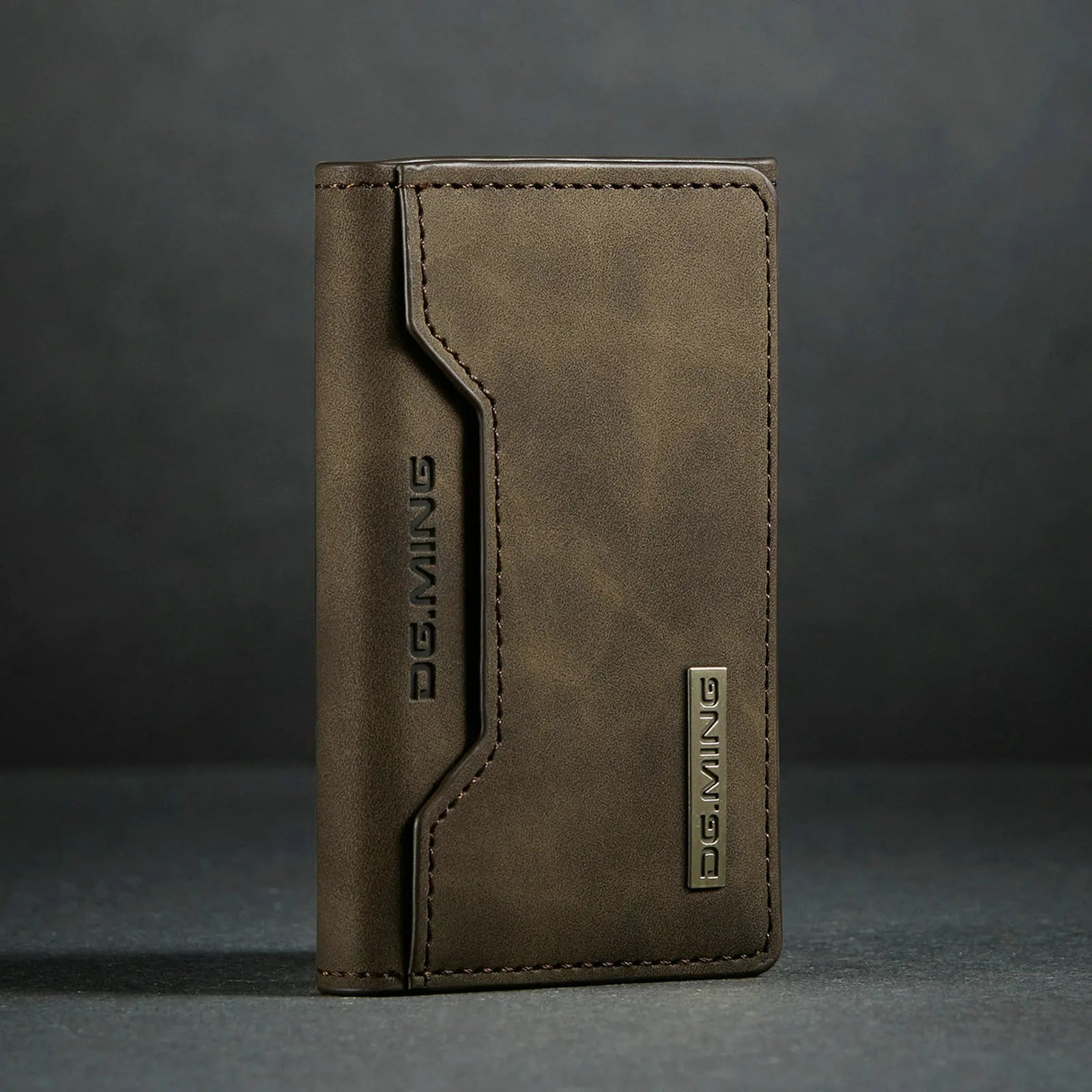 Carteira Masculina Minimalista Café- Loja Melanio