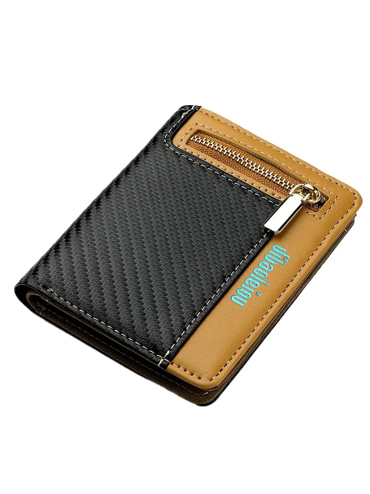 Carteira Masculina de Fibra de Carbono RFID Luxo