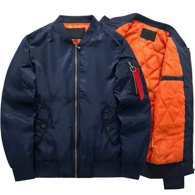 Jaqueta Masculina Casual Plus Size com Zíper