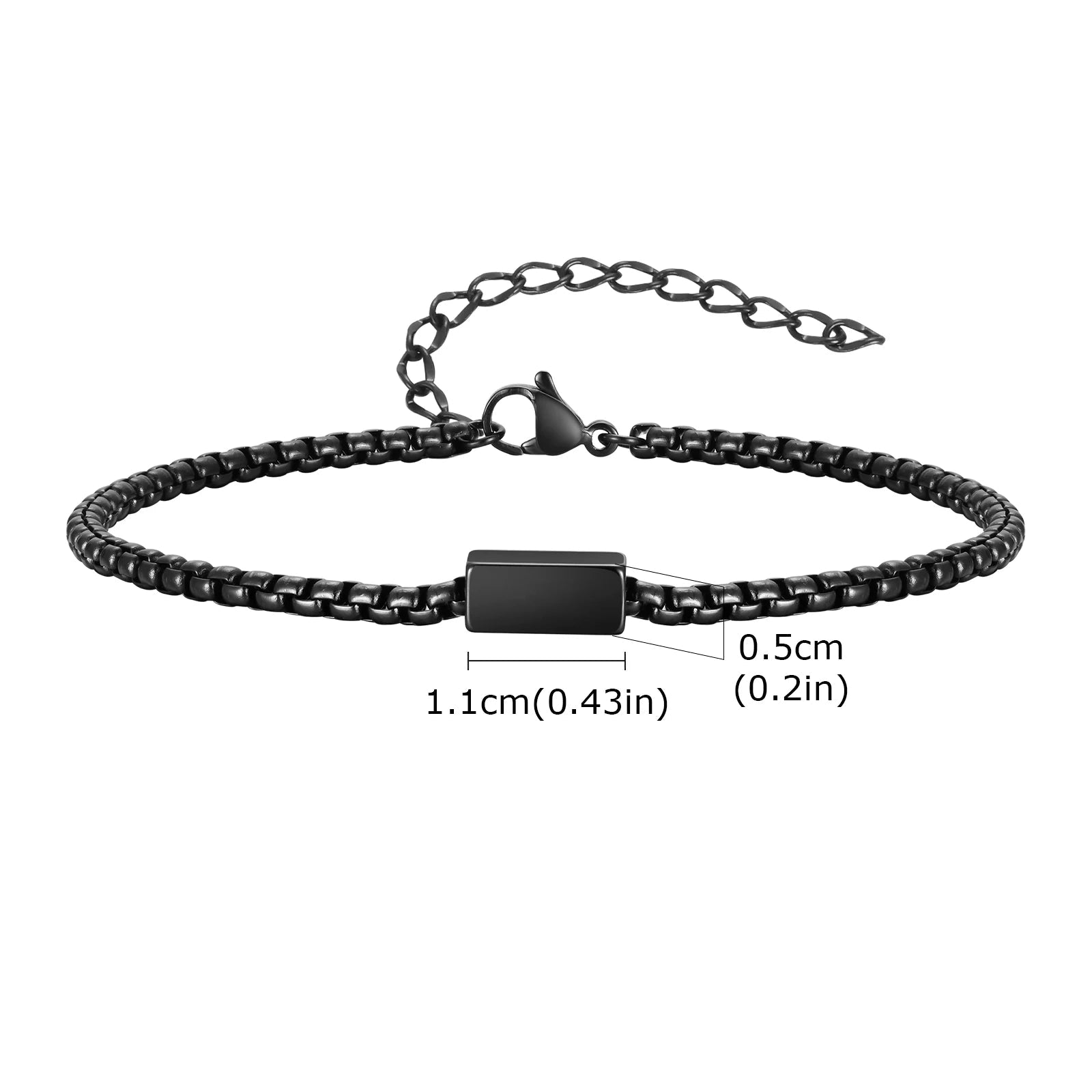 Pulseira Masculina Geométrica de Aço Inoxidável VNOX